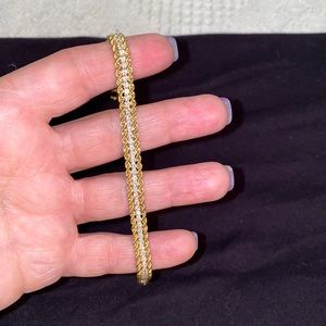 10kt tennis bracelet with sparkling CZs.